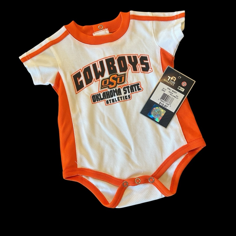Oklahoma State Cowboys Athletics baby onesie  size 0/3 months NWT